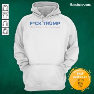 Alt Text: Stylish hoodie design reading 'Pretty Fck Trump' promoting awareness for the midterms election.