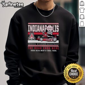 Arizona Wildcats NCAA Final Four Bear Down F1 Car sweatshirt featuring team colors and logo, perfect for basketball fans.