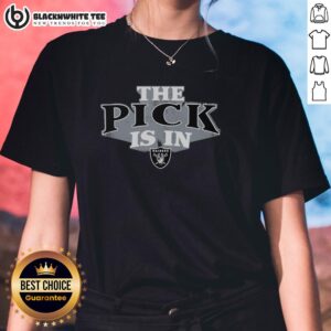 Top Las Vegas Raiders Pick is In Ladies Tee featuring team colors and logo, perfect for female fans of Raiders football.