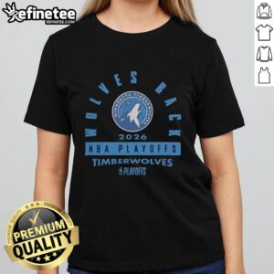Hot Minnesota Timberwolves 2026 NBA Playoffs ladies tee featuring stylish design and team spirit for fans.