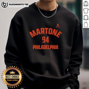 Nice Porter Martone 94 Philadelphia Flyers sweatshirt featuring team colors and logo, perfect for fans.