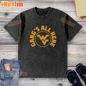 Nice West Virginia Gangs All Here washed t-shirt featuring a stylish design and comfortable fit for casual wear.