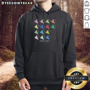 Top Since 2017 Shapes Hoodie featuring a modern design and vibrant colors, perfect for casual and trendy outfits.