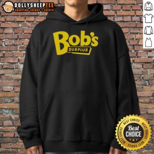 Alt Text: Official Trey Anastasio Bob's Surplus Logo Hoodie featuring vibrant logo design on a stylish sweatshirt.
