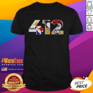 Good Pittsburgh Area Code 412 Sports Teams T-Shirt featuring local team logos and vibrant colors for fans.