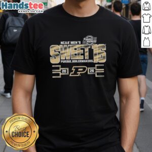 Nice Purdue Boilermakers Sweet 16 2026 Men's March Madness T-Shirt showcasing team pride and tournament spirit.