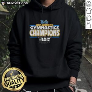 Premium UCLA Bruins Women's Gymnastics Champions B1G 2026 Hoodie showcasing team pride and athletic excellence.
