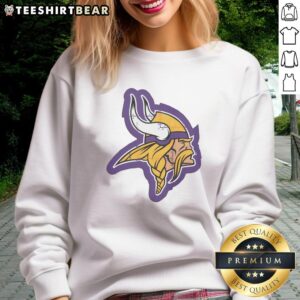 Good Minnesota Vikings Rivet Logo Sweatshirt featuring bold team colors and stylish design for fans.
