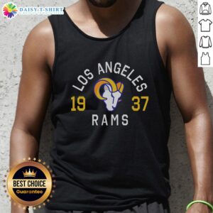 Stylish Los Angeles Rams Heritage Print Tank Top featuring team colors and logo, perfect for game day fashion.