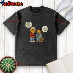 Alt Text: Original Can I Kick It Yes You Can Hip Hop Washed T-Shirt featuring vibrant graphics and a relaxed fit.