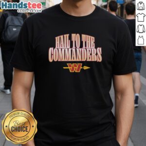 Official Hail To The Commanders logo T-Shirt featuring the Washington Commanders emblem in vibrant colors.