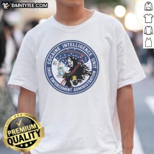 Stylish Cocaine Intelligence Unit T-Shirt from the Drug Enforcement Administration, perfect for law enforcement enthusiasts.