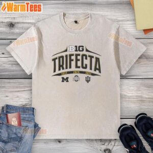 Trifecta washed t-shirt featuring Hot Big Ten Summit Sportswear for college football national champions, showcasing team pride.