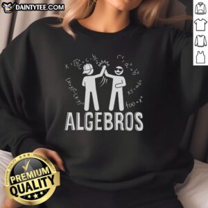 Funny math meme sweatshirt featuring 'Top Algebros' design, perfect for algebra lovers and math enthusiasts.