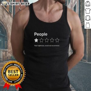 Hot People Total Nightmare tank top with a 1 out of 5 stars rating, showcasing a humorous design for casual wear.