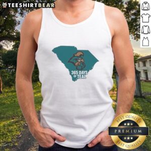 Alt Text: Good Coastal Carolina Chanticleers 365 Days of Teal tank top showcasing team spirit in vibrant teal color.