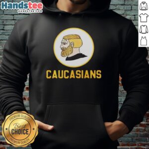 Alt Text: Official Yes Chad Caucasians logo hoodie featuring a bold design, perfect for stylish casual wear and fan apparel.