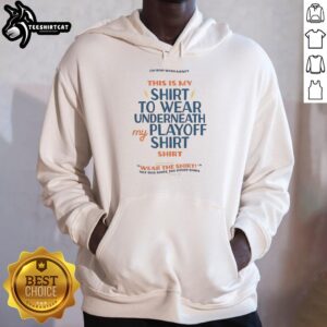 Oklahoma City Thunder shirt worn under a playoff hoodie, showcasing team spirit and style for fans. Perfect for game day!