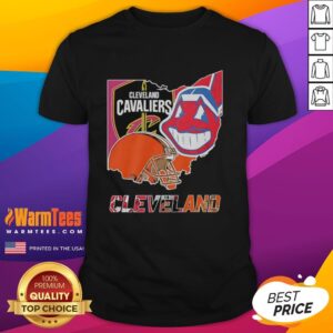 Premium Cleveland Cavaliers football symbol helmet logo and map t-shirt design featuring team colors and graphics.