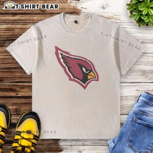 Original Arizona Cardinals Rivet Logo Washed T-Shirt featuring bold team logo on a soft, stylish fabric.
