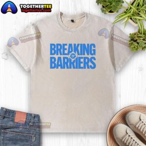 Awesome Jacksonville Jumbo Shrimp Breaking Barriers washed t-shirt featuring vibrant graphics and comfortable fit.