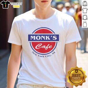 Top Monk's Cafe in New York City NY logo t-shirt featuring a stylish design and vibrant colors.