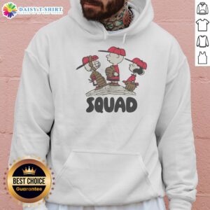 Alt Text: Nice Peanuts 3/4 Sleeve Raglan Baseball Squad Hoodie in vibrant colors, perfect for casual wear and sports activities.