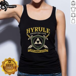 Stylish Pretty Hyrule Adventure Club tank top featuring vibrant graphics, perfect for gaming fans and outdoor adventures.