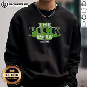 Seattle Seahawks 'Pick Is In' sweatshirt showcasing team spirit and style for fans on game day.