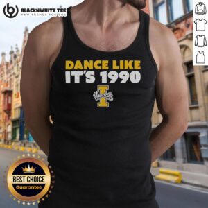 Men's basketball tank top featuring 'Dance Like It's 1990' for Idaho Vandals fans, perfect for game day and casual wear.