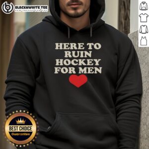Nice Here To Ruin Hockey For Men Heart Shape Hoodie in vibrant colors, perfect for hockey fans with a sense of humor.