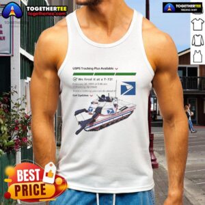 Stylish Top USPS Tracking Plus tank top showcasing a unique design, perfect for casual wear and USPS enthusiasts.