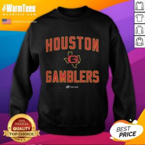 Awesome Houston Gamblers Team Home Sweatshirt featuring bold logo and comfortable design for fans.