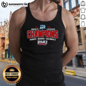 Robert Morris Colonials 2026 Northeast Conference Tournament Champions tank top featuring team logo and celebratory design.