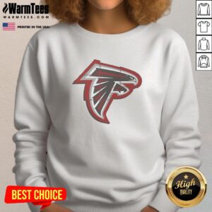 Cozy Top Atlanta Falcons Rivet Logo Sweatshirt featuring the team's iconic logo, perfect for fans and game day wear.