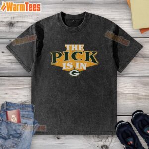 Hot Green Bay Packers Pick is In washed t-shirt featuring team colors and logo, perfect for fans and game day wear.