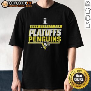 Alt Text: Good Pittsburgh Penguins NHL 2026 Stanley Cup Playoffs T-Shirt featuring team colors and logo, perfect for fans.