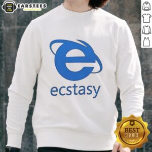 Good Ecstasy logo parody sweatshirt featuring vibrant colors and a fun, playful design for casual wear enthusiasts.