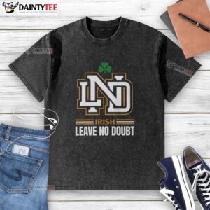 Official Notre Dame Irish Leave No Doubt washed t-shirt featuring vibrant graphics for fans of the Fighting Irish.