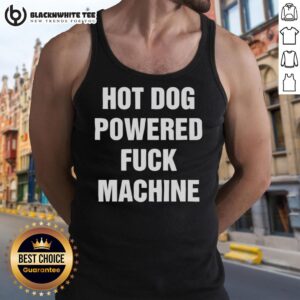 Good Hot Dog Powered Fck Machine Tank Top featuring a playful graphic design and vibrant colors for quirky fashion lovers.