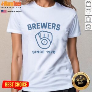 Premium Milwaukee Brewers Cooperstown Duster Ladies Tee showcasing a stylish design and comfortable fit for fans.