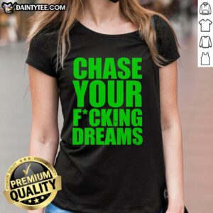 Awesome Crossed Heart Chase Your Dreams Ladies Tee in vibrant colors, perfect for inspiring fashion and motivation.