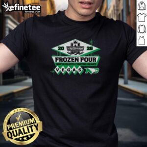 Alt Text: Top Official North Dakota Ice 2026 NCAA Hockey Frozen Four T-Shirt featuring unique design and team colors.
