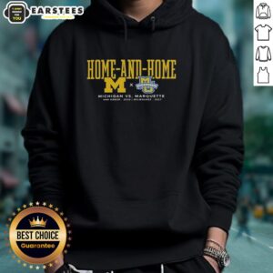Good Michigan Wolverines vs Marquette Golden Eagles hoodie for 2026 Ann Arbor and 2027 Milwaukee home-and-home games.