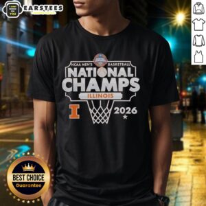 Hot Illinois Fighting Illini 2026 NCAA Men's Basketball Champions T-Shirt featuring team colors and logo.