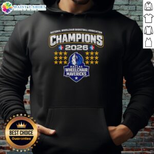 2026 Dallas Wheelchair Mavericks Champions hoodie, showcasing pride in the National Wheelchair Basketball Association.