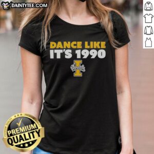 Good Idaho Vandals Men's Basketball Dance Like It's 1990 Ladies Tee featuring vibrant graphics and a stylish design.