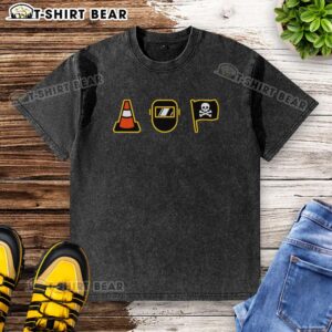 Good-Pgh washed t-shirt featuring three stylish icons, perfect for casual wear and showcasing your unique style.