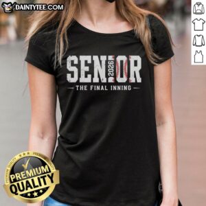 Nice Baseball Senior 2026 The Final Inning Retro Ladies Tee featuring vintage style and sporty design for fans.