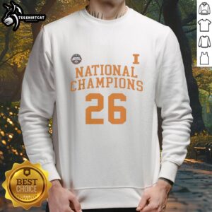 Premium NCAA Division I Men's Basketball Illinois 26 National Champions sweatshirt showcasing team pride and style.